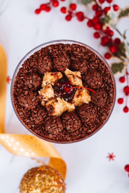 Taça de Chocottone com Brigadeiro Belga