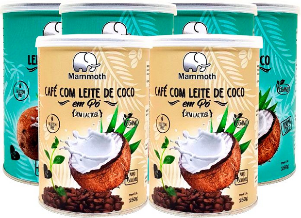 Café com Leite de Coco em Pó Mammoth 150 gr