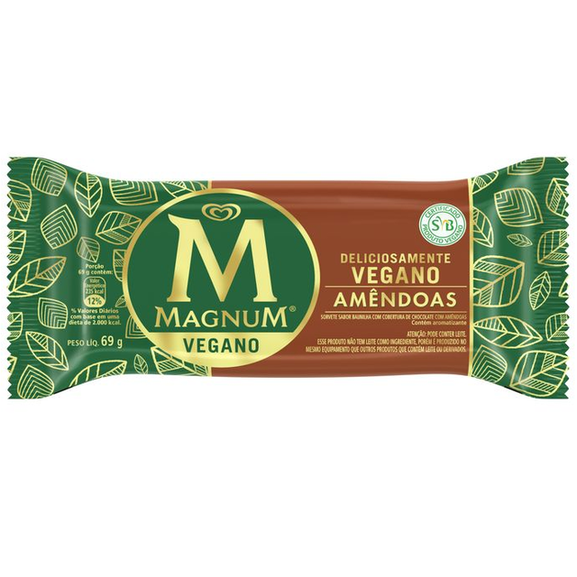 Picolé Magnum Amêndoas Vegano