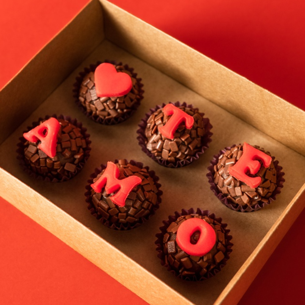 Gift Te Amo Caixa de Brigadeiro C/ 6UN