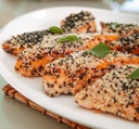 Salmão na Crosta de Gergelim Preto e Branco