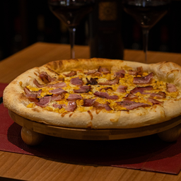 Pizza de Bacon com Milho