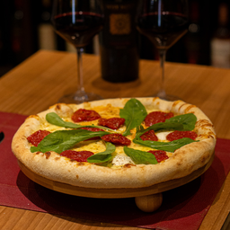 Pizza de Tomate Seco e Rúcula